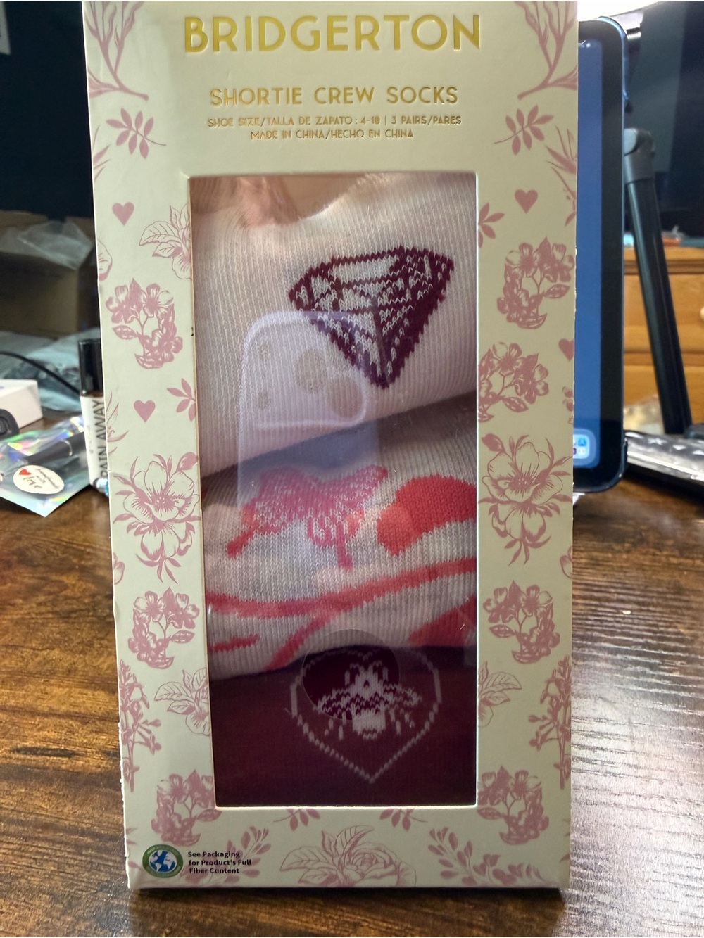 Bridgerton Shortie Crew Socks - set of 3 - NEW